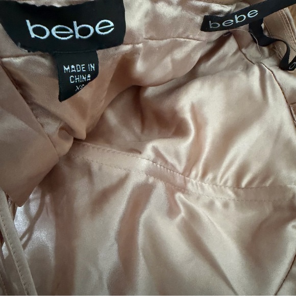 bebe Champagne & Black Lace Corset Bustier Top XS - Picture 6 of 6